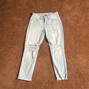 TJ Maxx light wash ripped skinny jeans